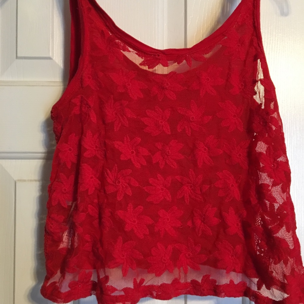 Red Crop Tank top